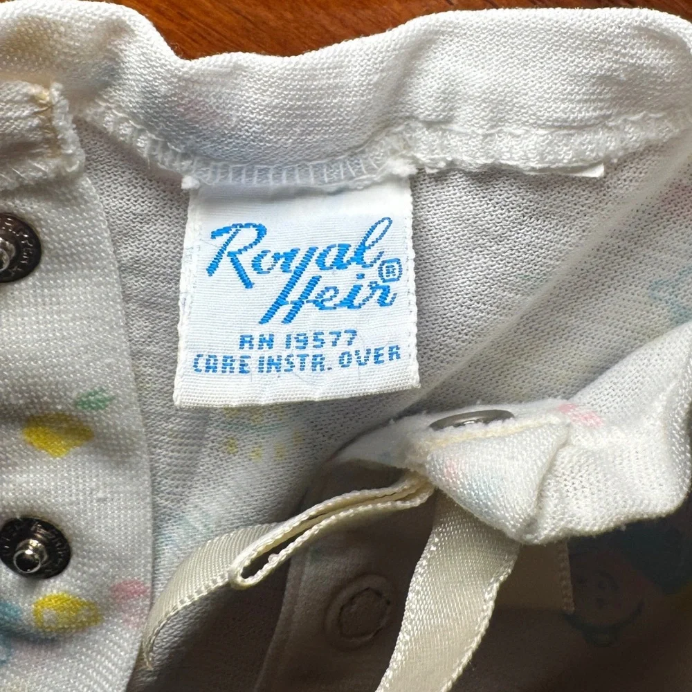 Vintage 1980s Royal Heir Infant Gown Sleeper